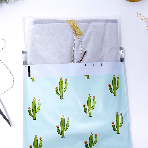 25 10X13 Cactus Green Poly Mailers CLEARANCE - Picture 4 of 6